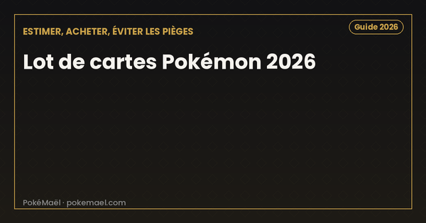 Lot de cartes Pokémon en 2026 : estimer, acheter et éviter les pièges