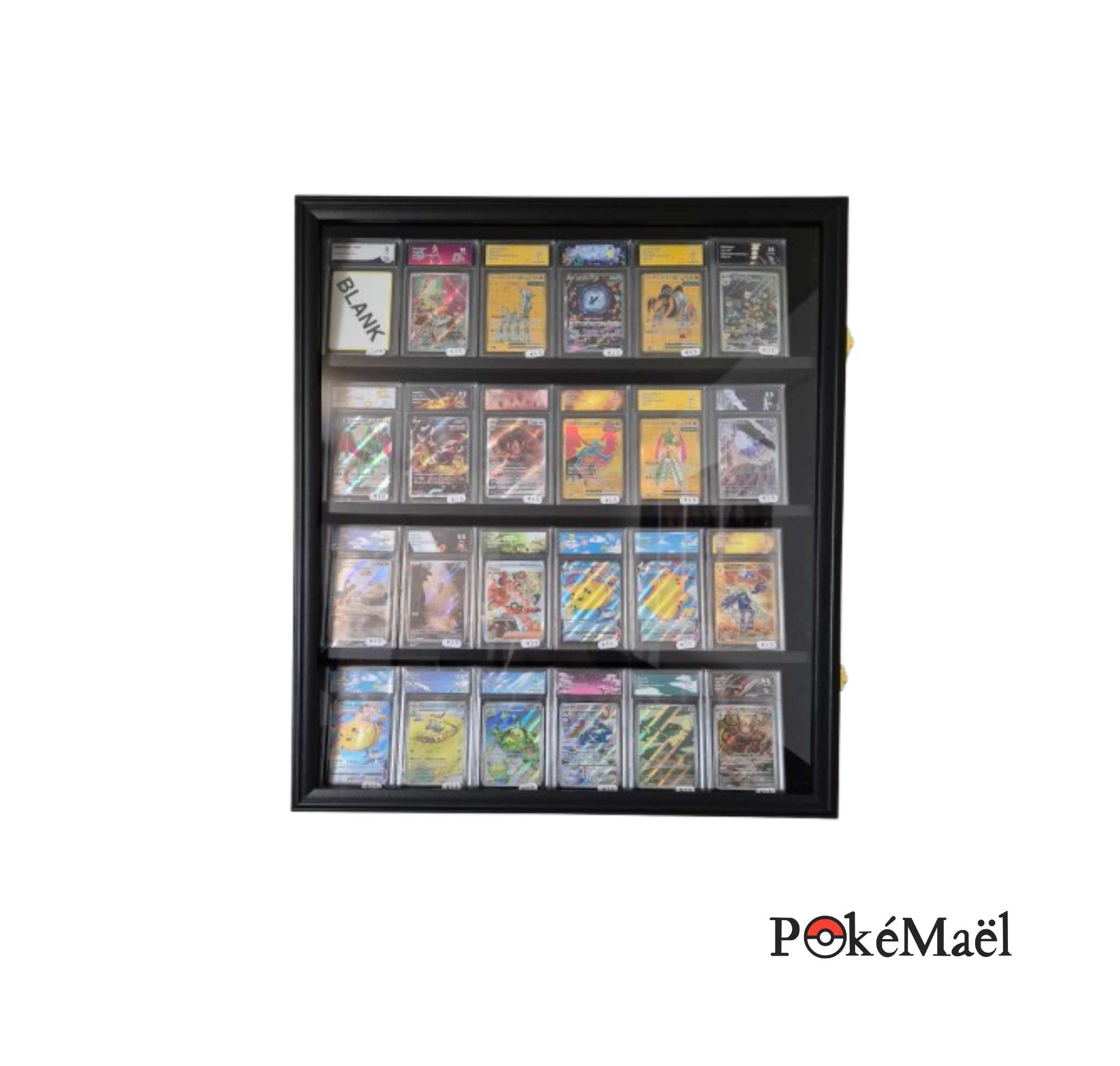 Cadre Acrylique Vertical 6 Emplacements Pour Cartes Collection - Vitrine PSA, Dimensions 23.9x21.8 Cm