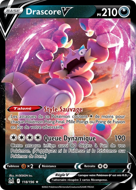 Carte Pokémon Ultra Origine Perdue EB11 - Drascore V 118/196
