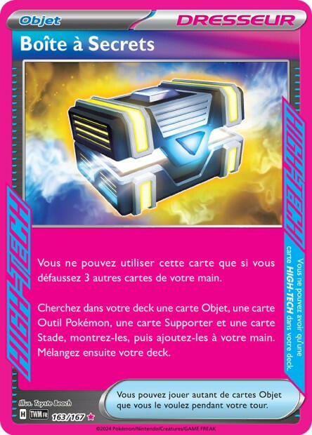 Carte Pokémon Ultra Rare Boîte à Secrets Mascarade Crépusculaire EV6 163/167