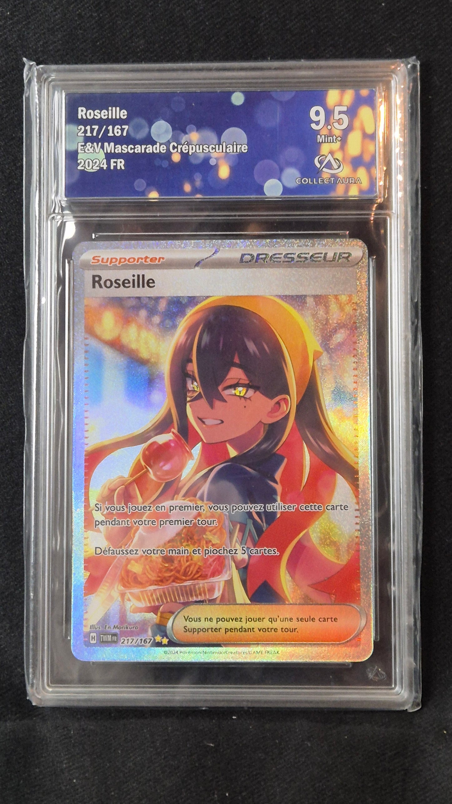 Carte Pokémon Gradée Collect Aura - SAR Roseille 9.5 217/167