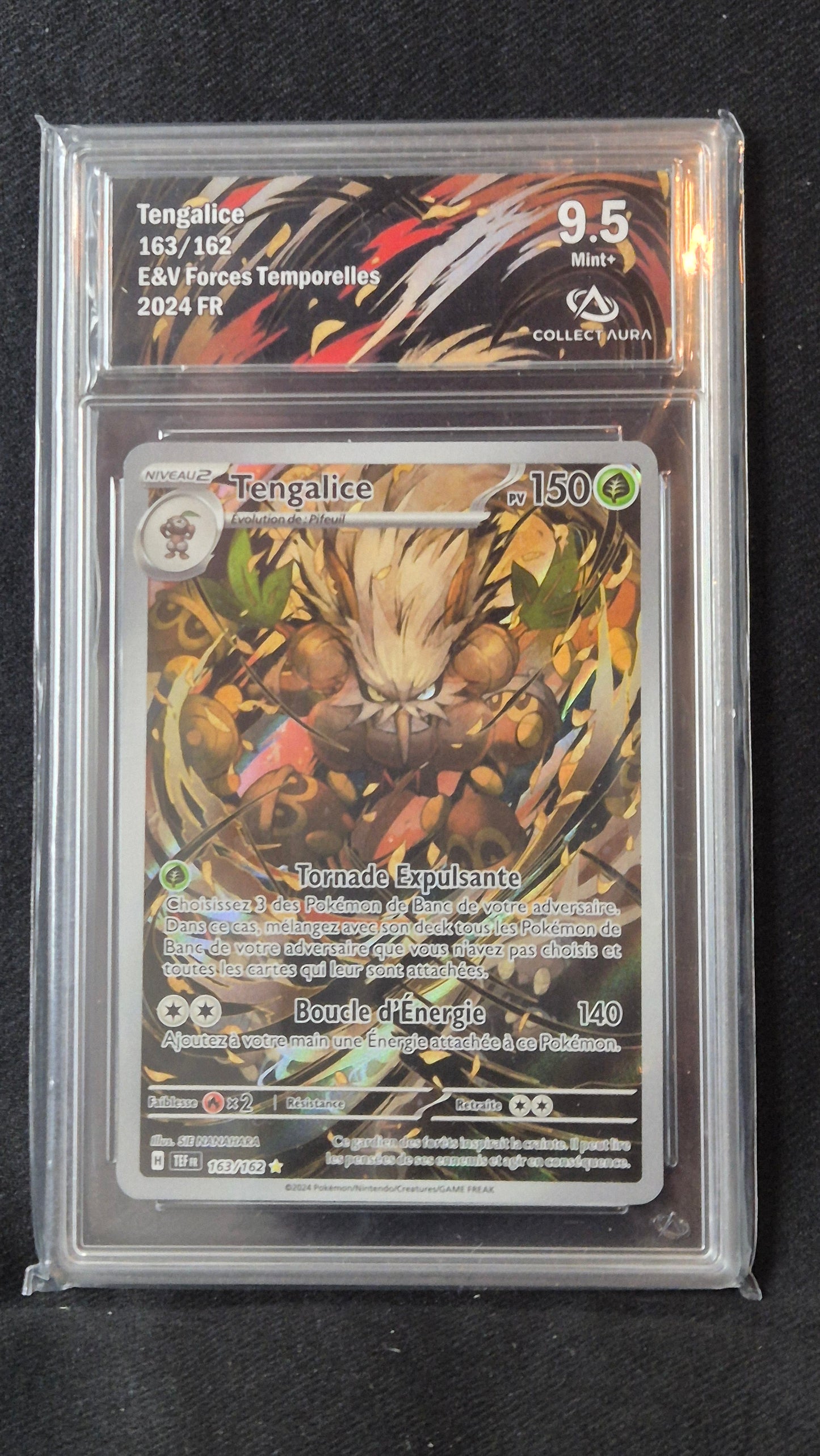 Carte Pokémon Gradée Collect Aura - AR Tengalice 9.5 163/162