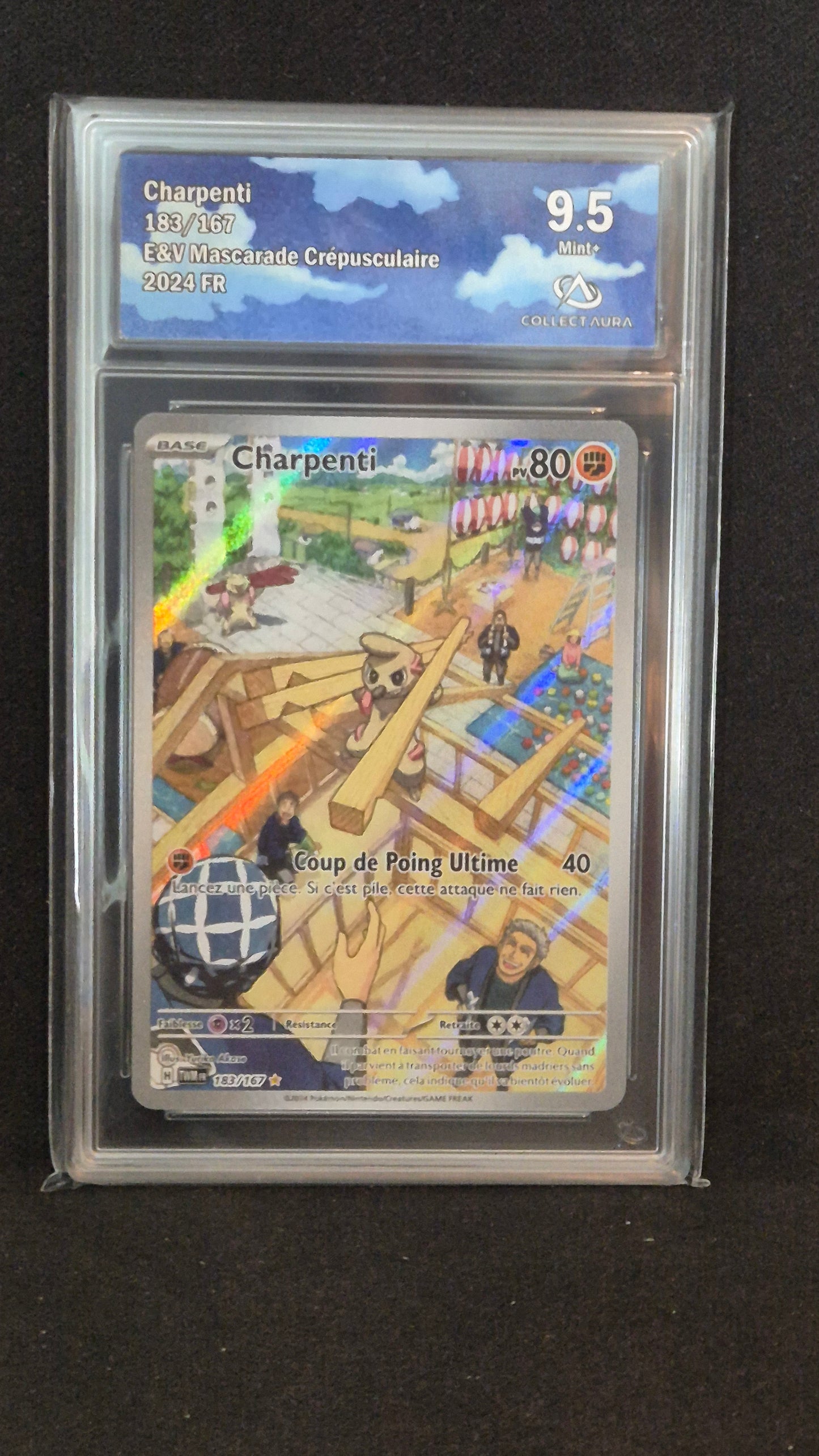 Carte Pokémon Gradée Collect Aura - AR Charpenti 9.5 183/167