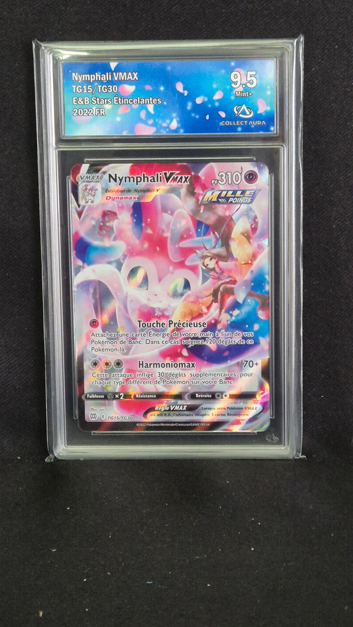 Carte Pokémon Gradée Collect Aura Star Étincelantes Nymphali TG15 9.5