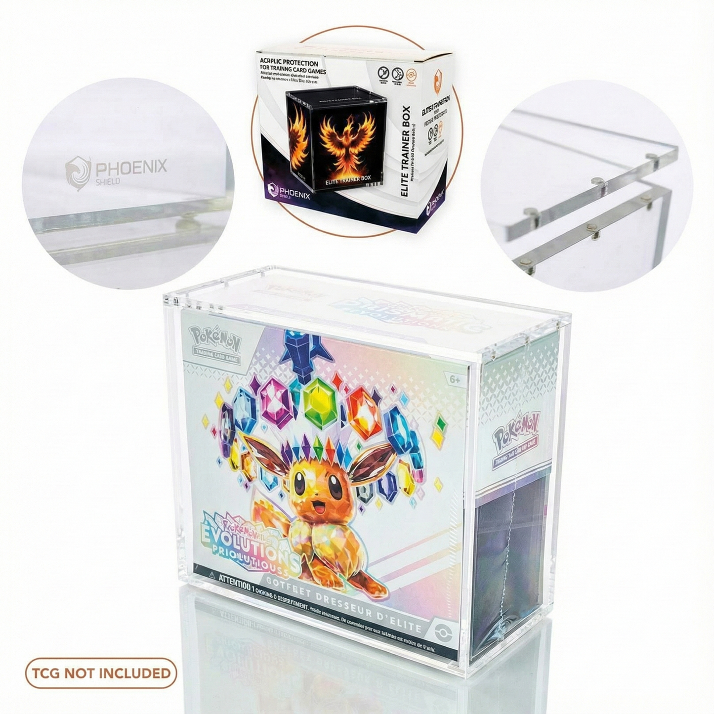 Phoenix Shield – Acrylic Case Magnétique pour ETB Pokémon