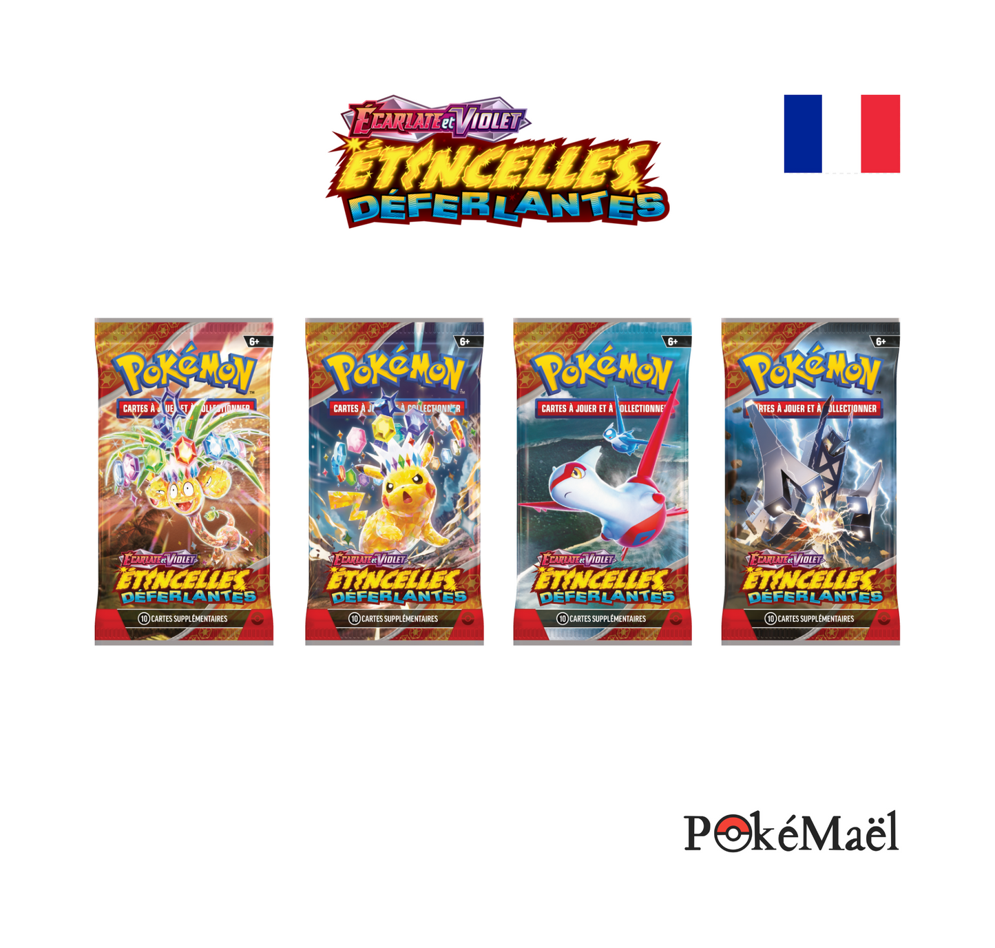 Booster Pokémon en loose Étincelles Déferlantes EV8