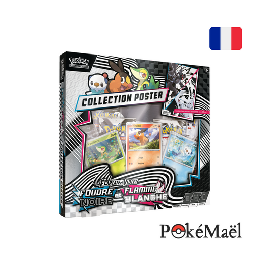 Coffret Pokémon Collection Poster Unys Foudre Noire et Flamme Blanche EV10.5.