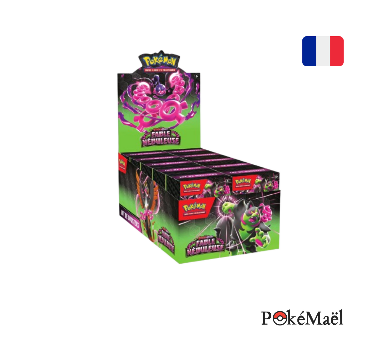 Display de Bundle / Lot de Boosters Pokémon Écarlate et Violet – Fable Nébuleuse