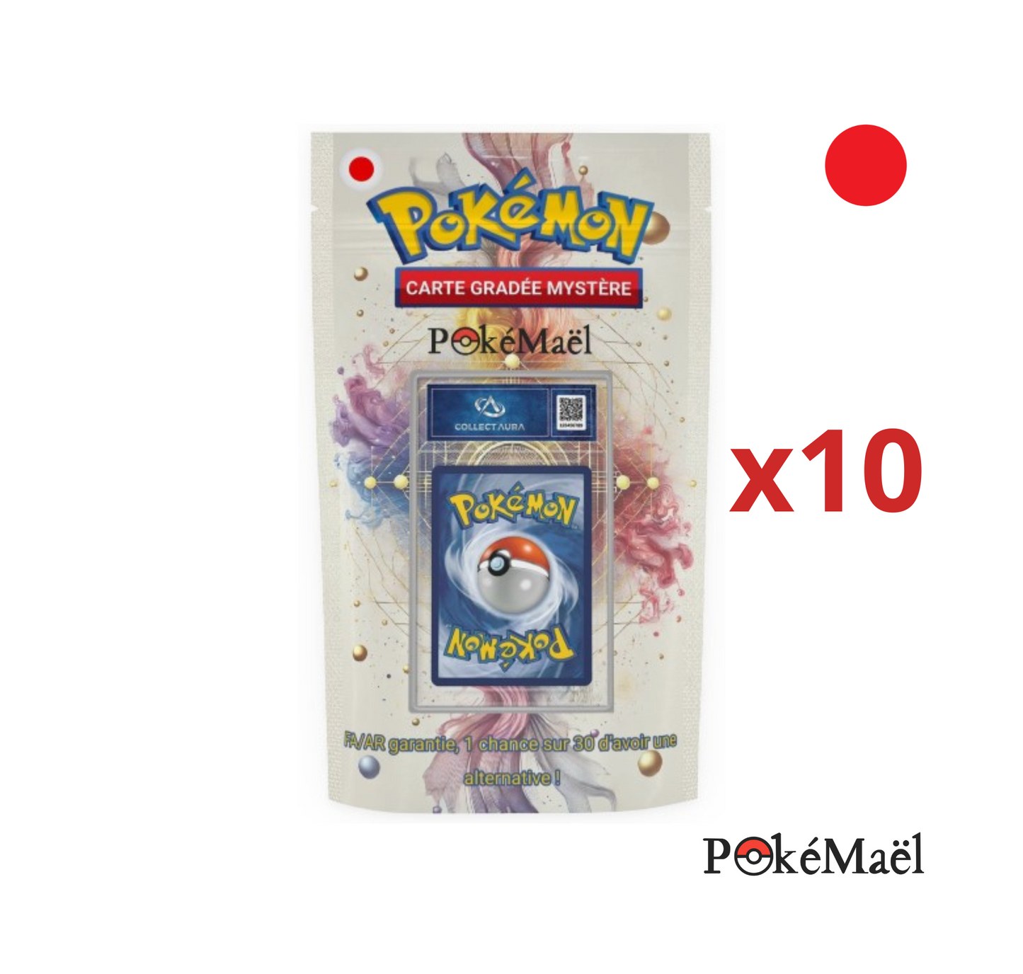 Lot de 10 Carte Gradée Pokémon Mystère Japonaise