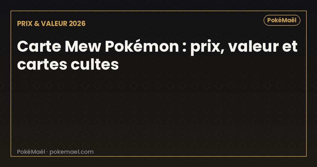 Carte Mew Pokémon : prix, valeur et cartes cultes en 2026