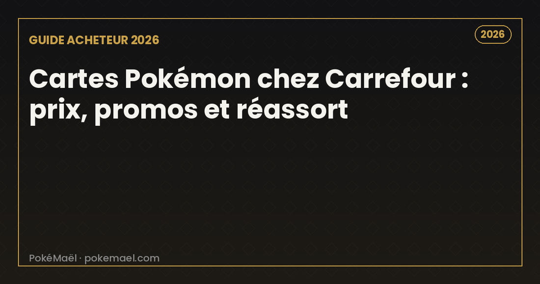 Cartes Pokémon chez Carrefour en 2026 : prix, promos fidélité et réassort
