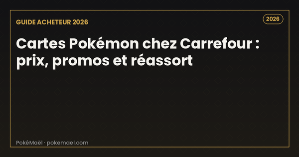 Carte Pokémon Carrefour 2026 : prix, promos fidélité, réassort et carrefour.fr