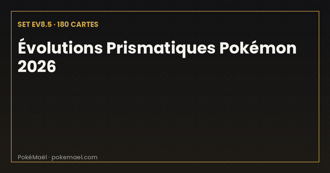 Évolutions Prismatiques Pokémon 2026 : liste des cartes, prix et quoi acheter