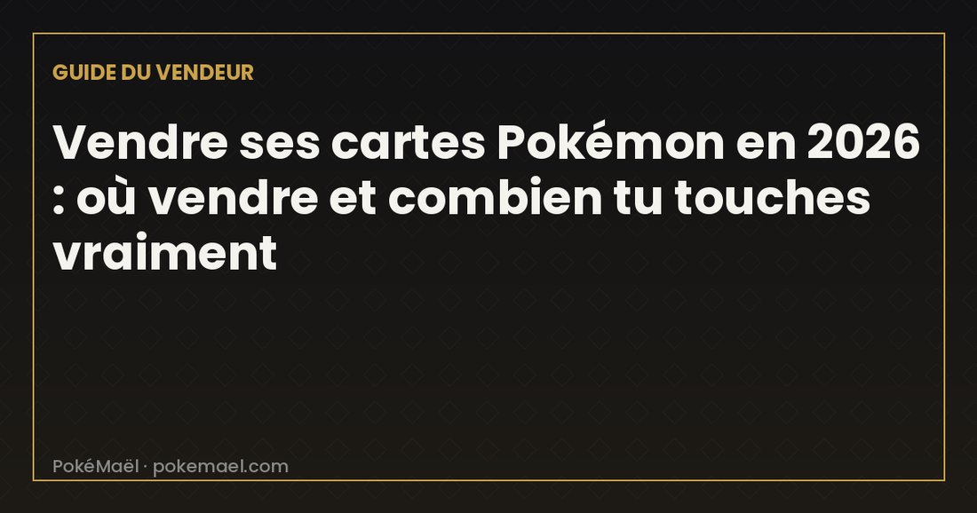 Vendre ses cartes Pokémon en 2026 : où vendre et combien tu touches vraiment