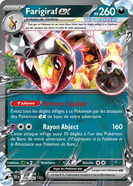 Carte Pokémon Ultra Rare Forces Temporelles EV5 - Fagiraf EX 108/162