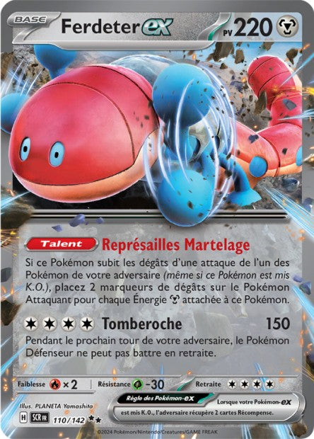 Carte Pokémon Ultra Rare Ferdeter EX Couronne Stellaire EV7