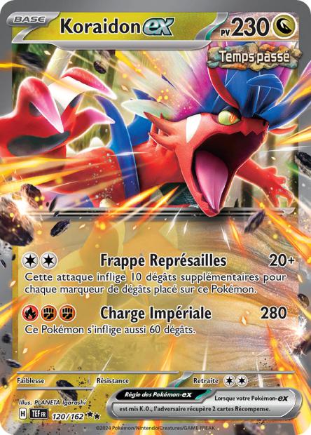 Carte Pokémon Ultra Rare Forces Temporelles EV5 - Koraidon EX 120/162