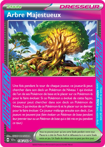 Carte Pokémon Ultra Rare Arbre Majestueux Couronne Stellaire EV7