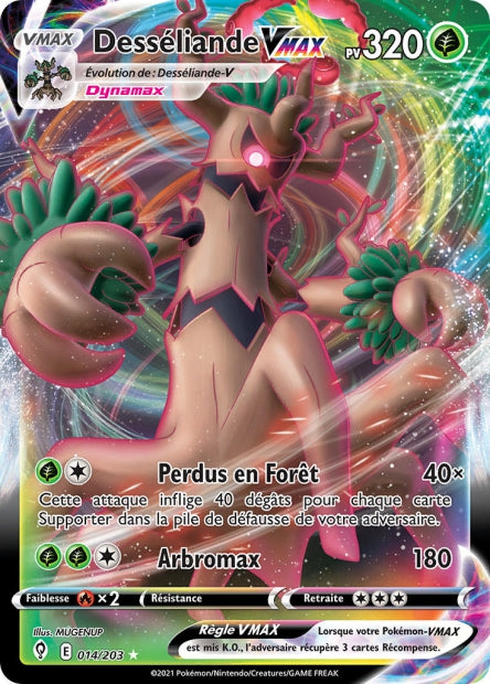 Carte Pokémon Ultra Rare Évolution Céleste EB7 - Desséliande-VMAX 14/203