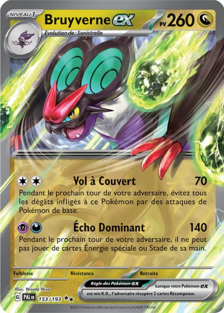 Carte Pokémon Ultra Rare Évolution à Paldea EV2 - Bruyverne EX 153/193