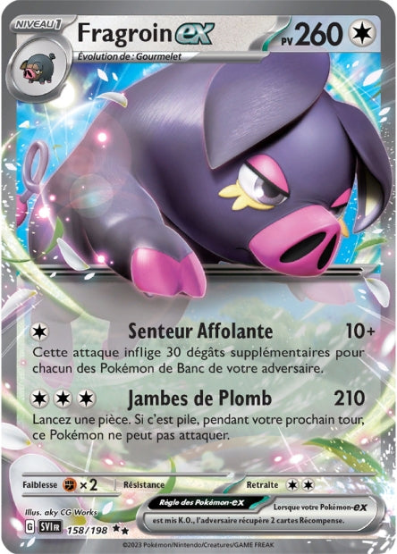 Carte Pokémon Ultra Rare Écarlate et Violet EV1 - EX Fragroin 158/198