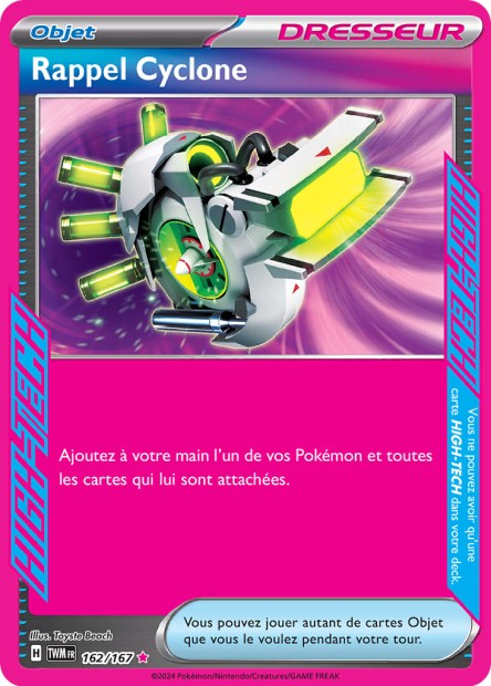 Carte Pokémon Ultra Rare Rappel Cyclone ACE Mascarade Crépusculaire EV6