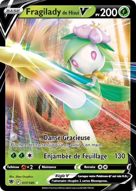 Carte Pokémon Ultra Rare Astres radieux EB10 - Fragilady de Hisui V 17/189