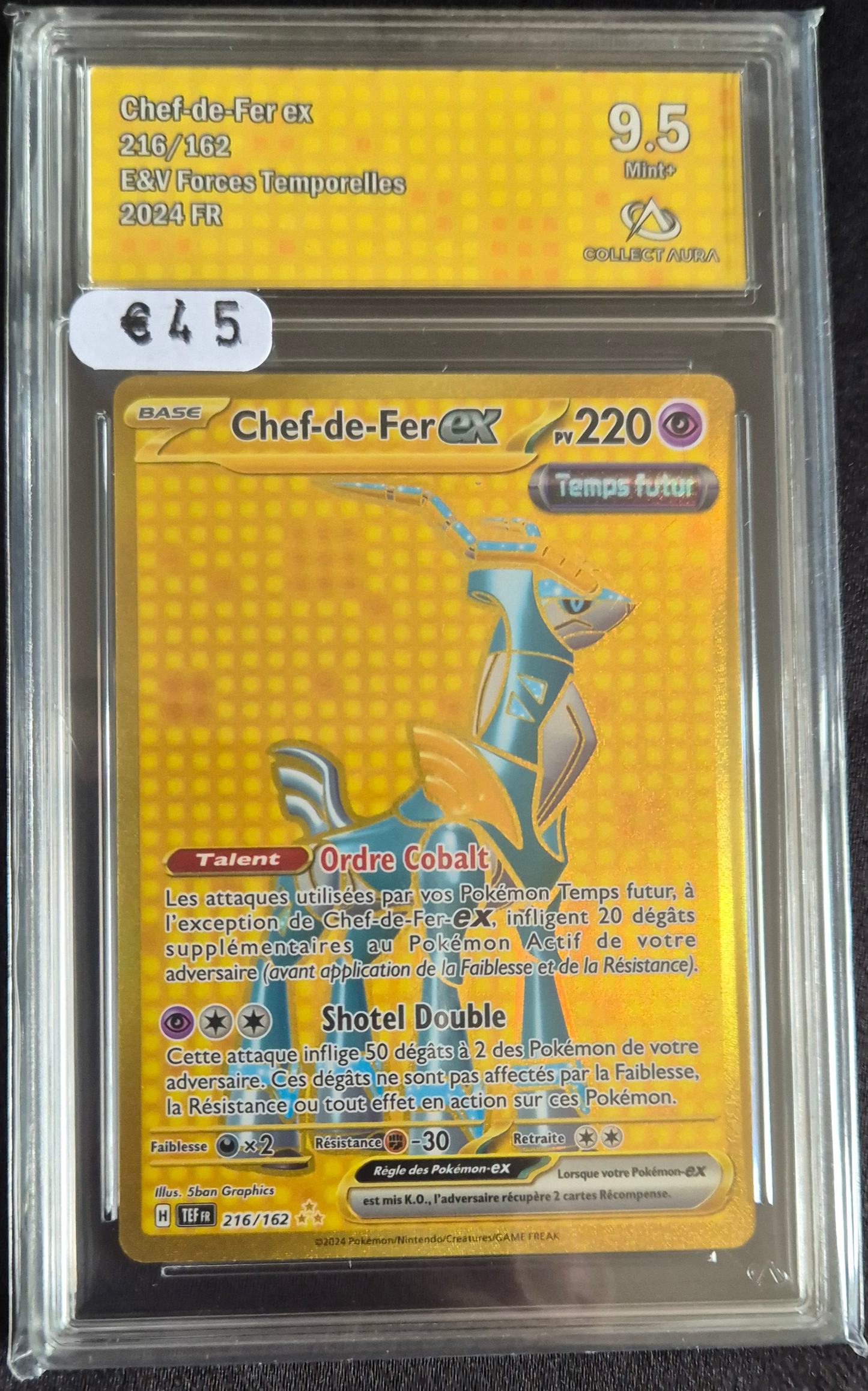 Carte Pokémon Gradée Collect Aura - Chef-de-fer 9.5