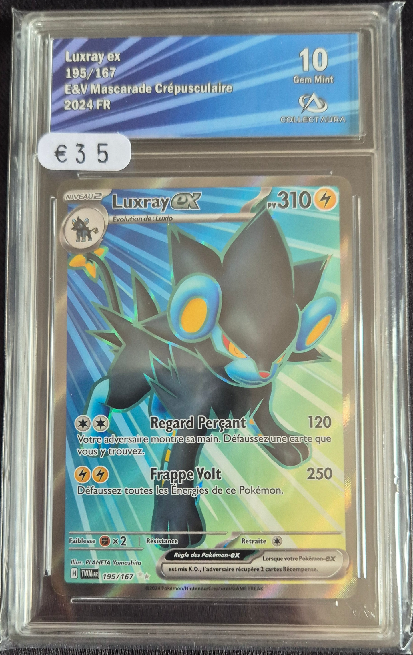 Carte Pokémon Gradée Collect Aura Luxray 10