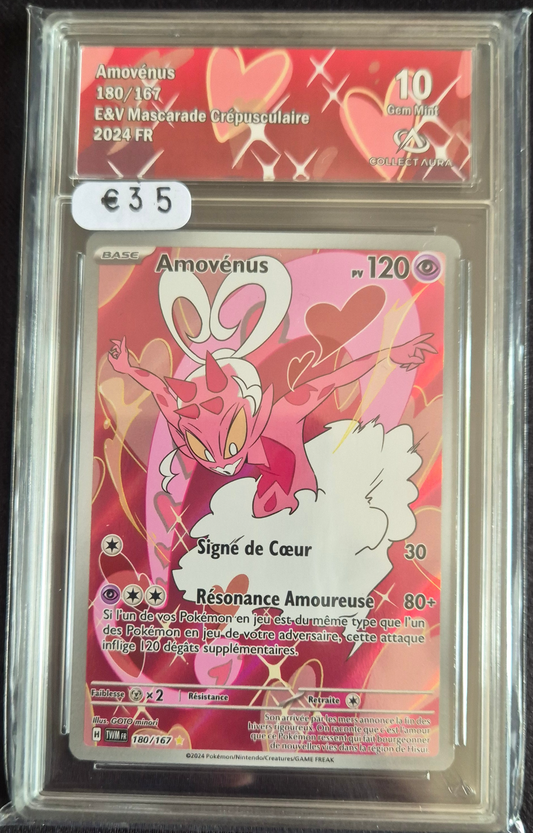 Carte Pokémon Gradée Collect Aura - Amovénus 10