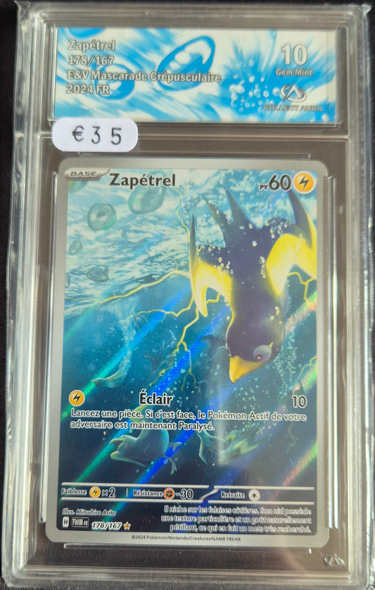 Carte Pokémon Gradée Collect Aura Zapetrel 10