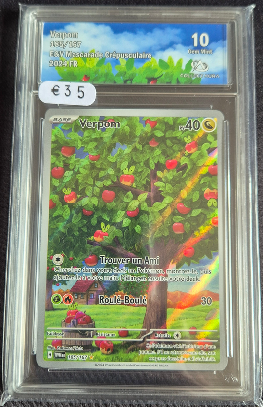 Carte Pokémon Gradée Collect Aura Verpom 10