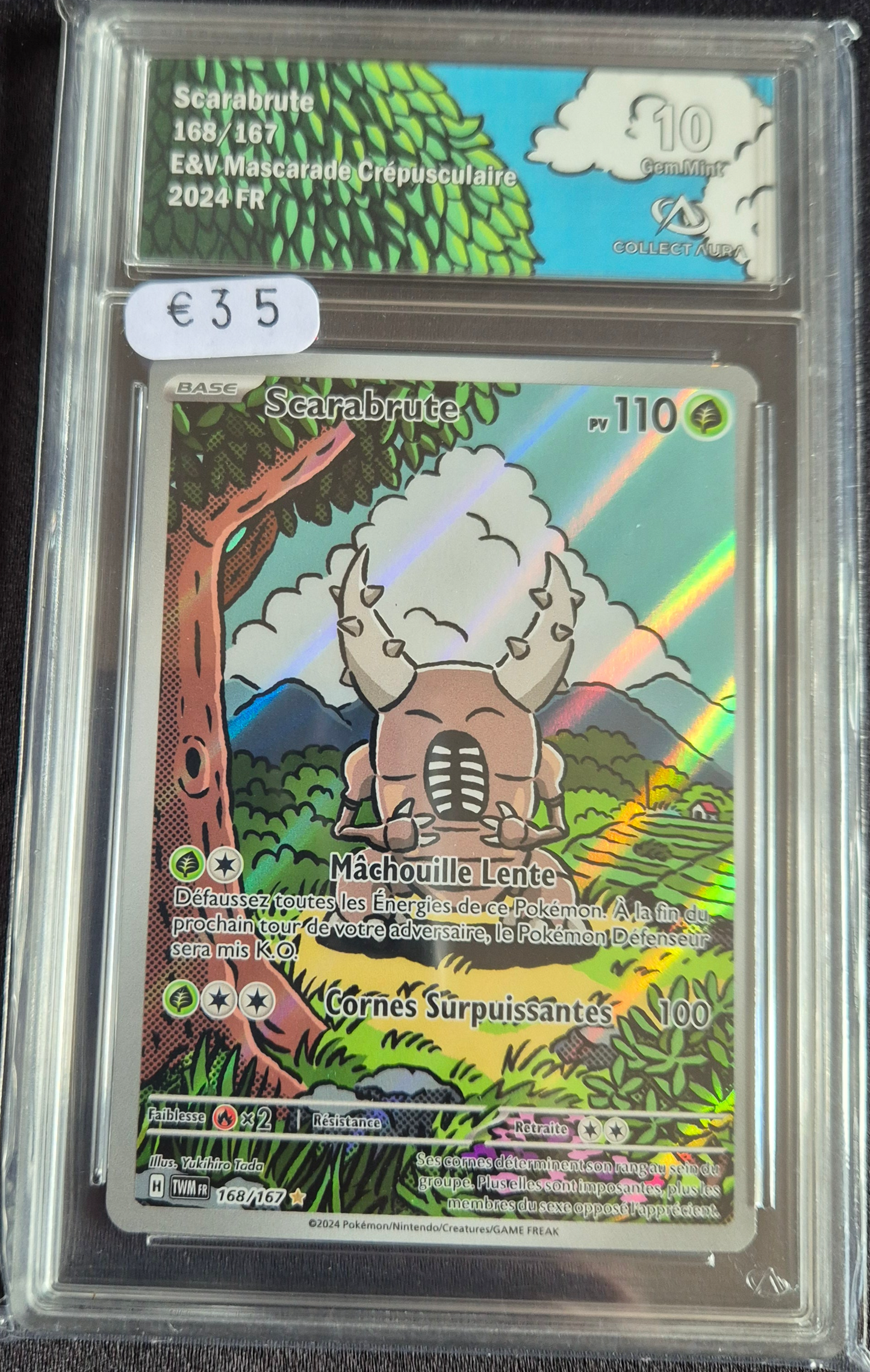 Carte Pokémon Gradée Collect Aura Scarabrute 10