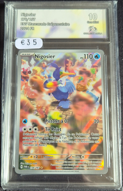 Carte Pokémon Gradée Collect Aura - AR Nigosier 10 176/167