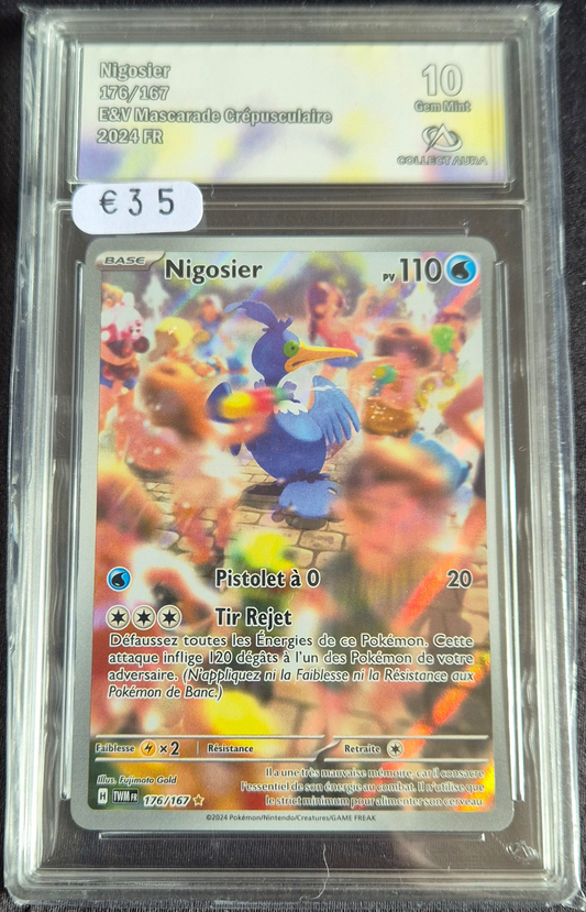 Carte Pokémon Gradée Collect Aura Nigosier 10