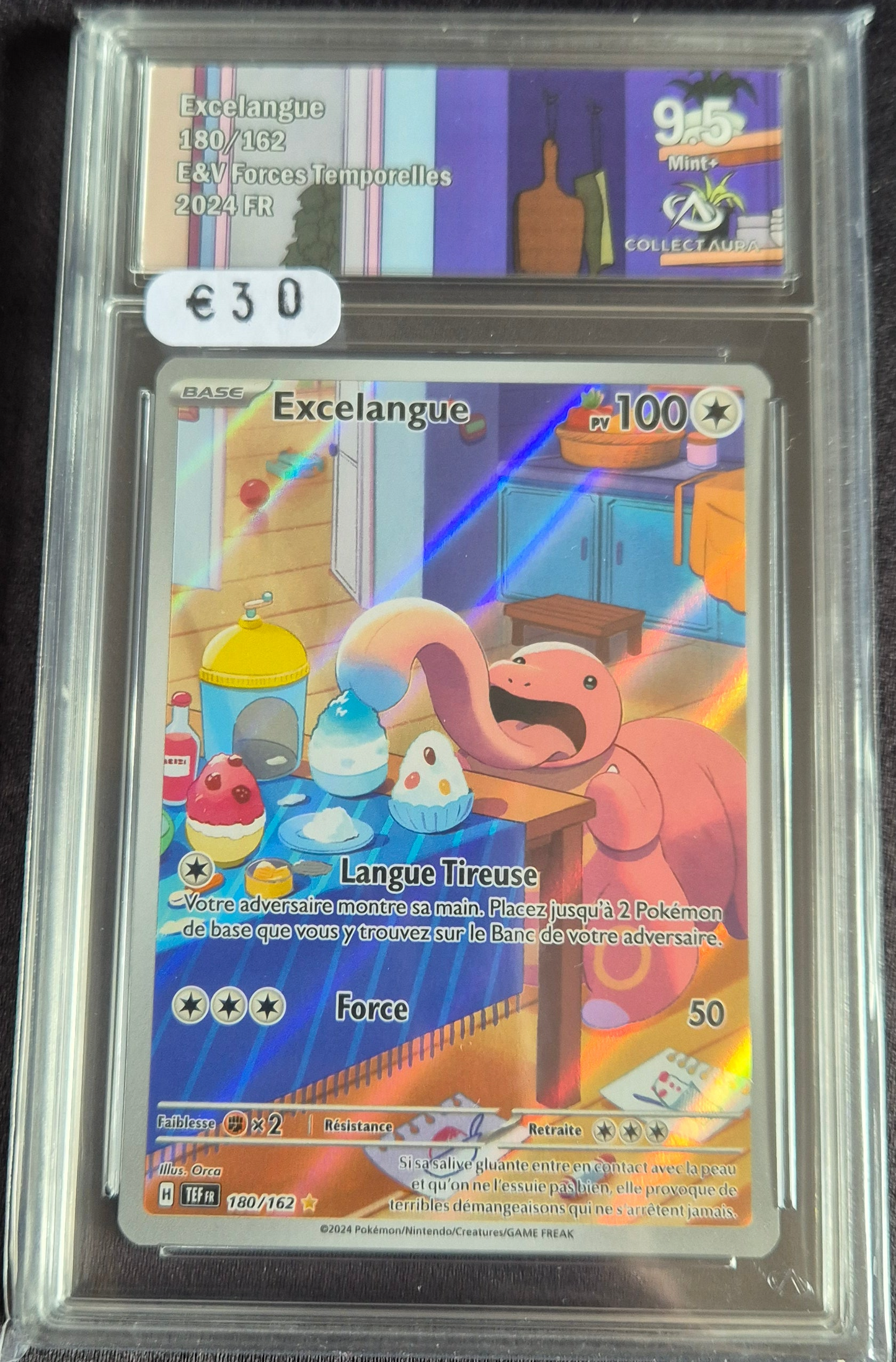 Carte Pokémon Gradée Collect Aura Excellangue 9.5