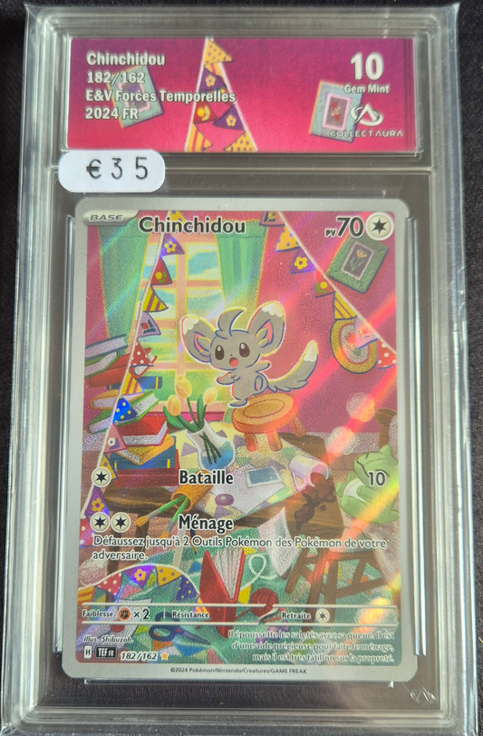 Carte Pokémon Gradée Collect Aura - Chinchidou 10