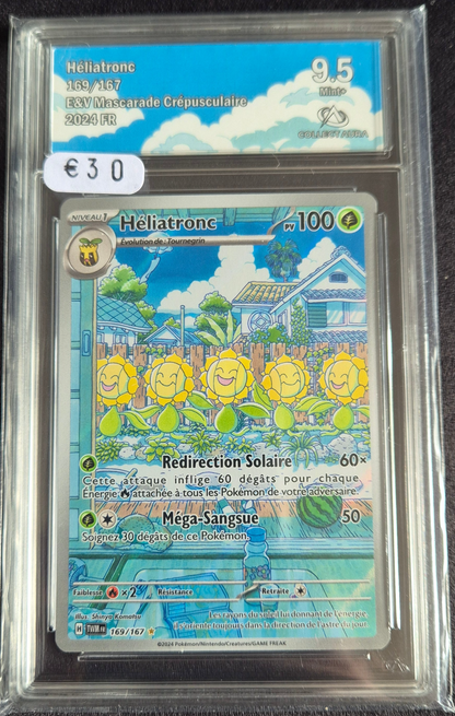 Carte Pokémon Gradée Collect Aura - AR Héliatronc 9.5 169/167