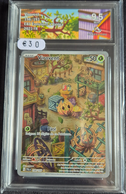 Carte Pokémon Gradée Collect Aura Virovent 9.5