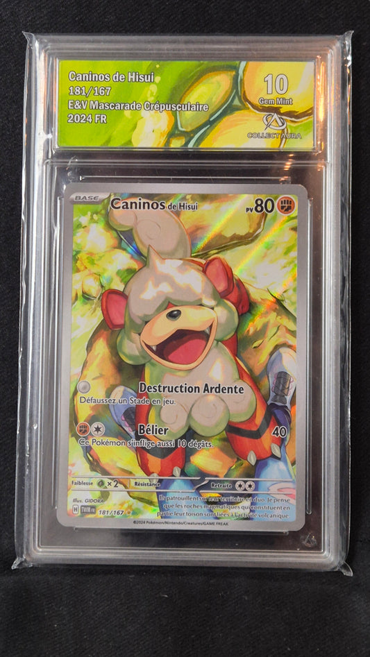 Carte Pokémon Gradée Collect Aura - Caninos 10