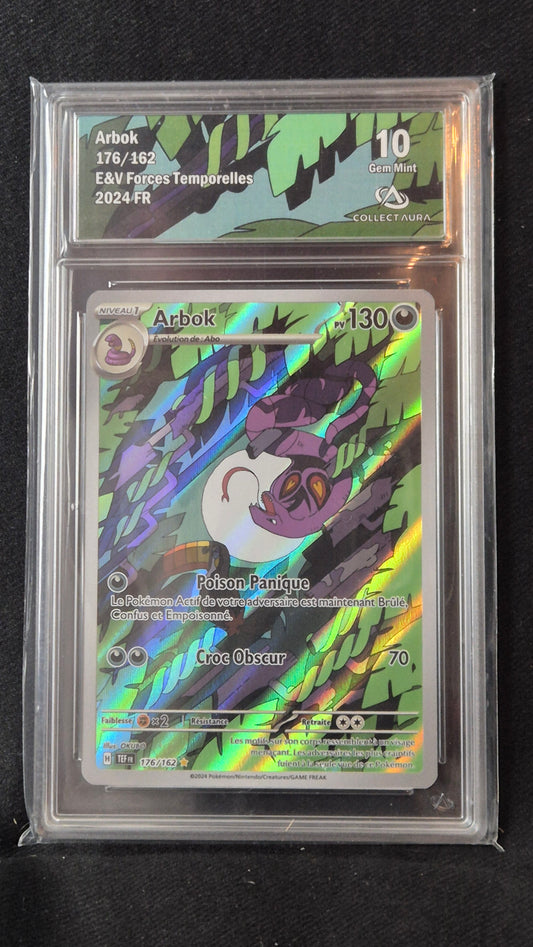 Carte Pokémon Gradée Collect Aura - AR Arbok 10 176/162