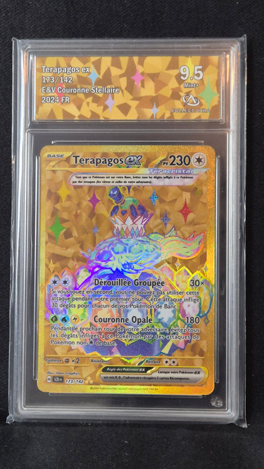 Carte Pokémon Gradée Collect Aura - Gold Terapagos 173/142