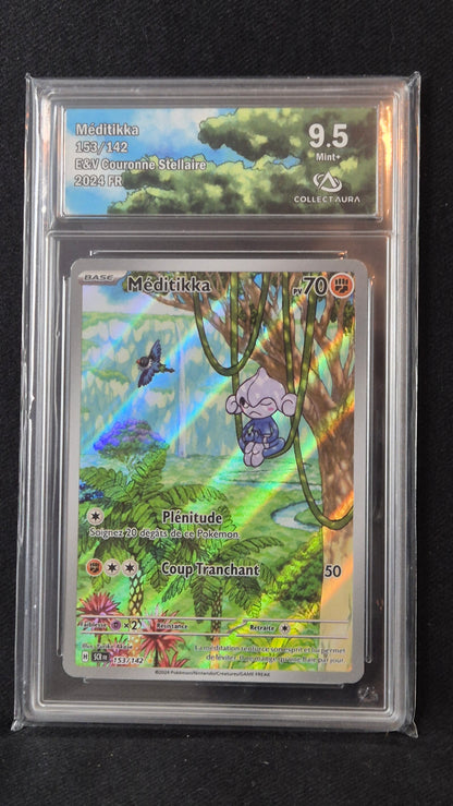 Carte Pokémon Gradée Collect Aura - AR Méditikka 9.5 153/142