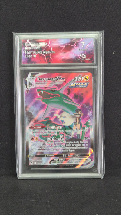 Carte Pokémon Gradée Collect Aura Tempête Argentée Rayquaza Vmax TG20