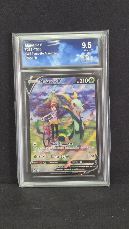 Carte Pokémon Gradée Collect Aura Tempête Argentée Majaspic V TG13