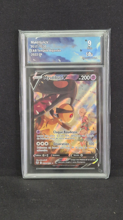 Carte Pokémon Gradée Collect Aura Tempête Argentée Mysdibule V TG17