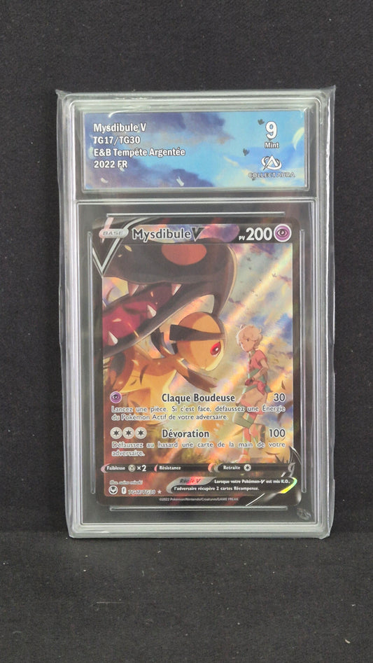 Carte Pokémon Gradée Collect Aura Tempête Argentée Mysdibule V TG17