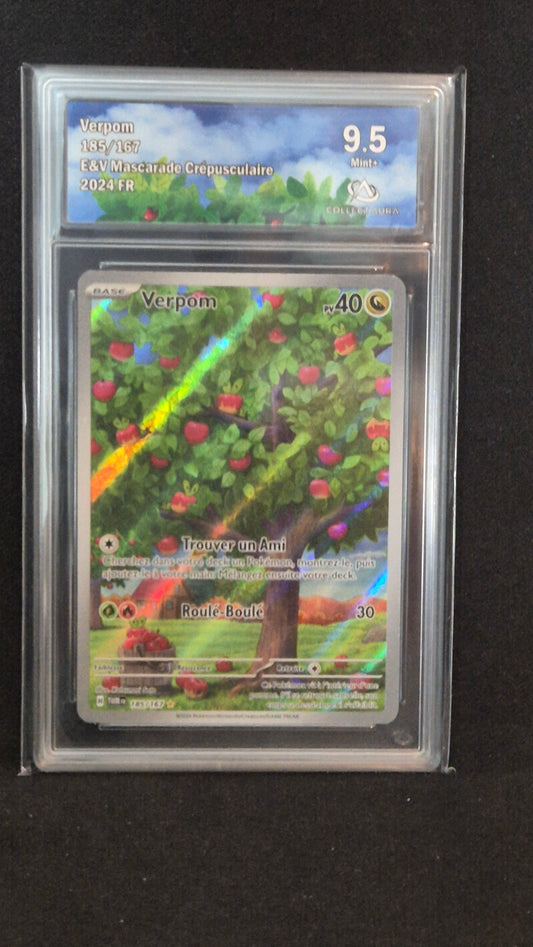Carte Pokémon Gradée Collect Aura - AR Verpom 9.5 185/167