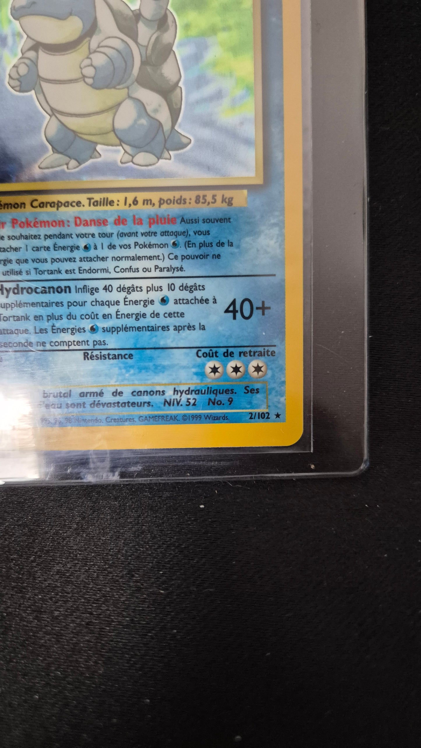 Carte Pokémon Tortank Holo set de base