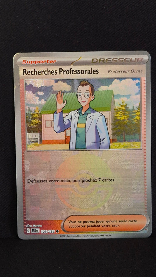 Carte Pokémon Ultra Rare Évolutions Prismatiques EV8.5 Recherches Professorales Professeur Orme 123/131 Pokéball